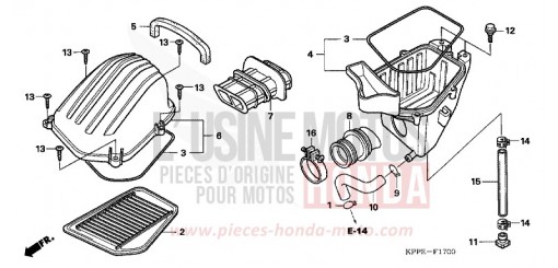 LUFTFILTER (CBR125R/RS/RW5/RW6/RW8) CBR125RW5 de 2005